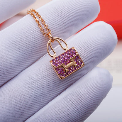 [Kincade Jewelery]CONSTANCE PEDANT PURPLE DIAMOND NECKLACE