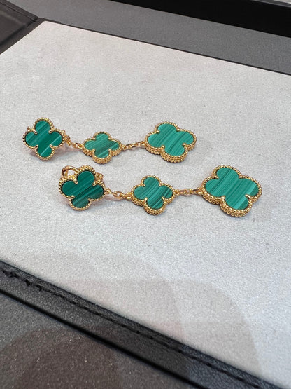 [Kincade Jewelery]Kincade MALACHITE 3 MOTIFS GOLD