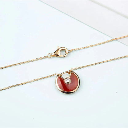[Kincade Jewelery]AMULETTE GOLD CARNELIAN ONYX NECKLACE