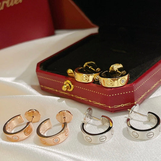 [Kincade Jewelery]LOVE EARRINGS 5.7MM 2 DIAMONDS