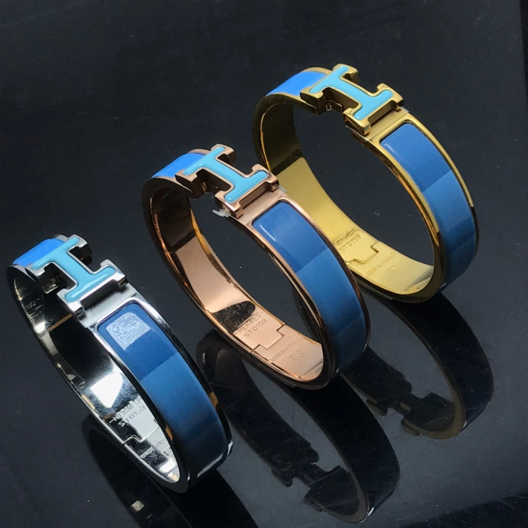 [Kincade Jewelery]H BRACELET BLUE RAINBOW CERAMIC