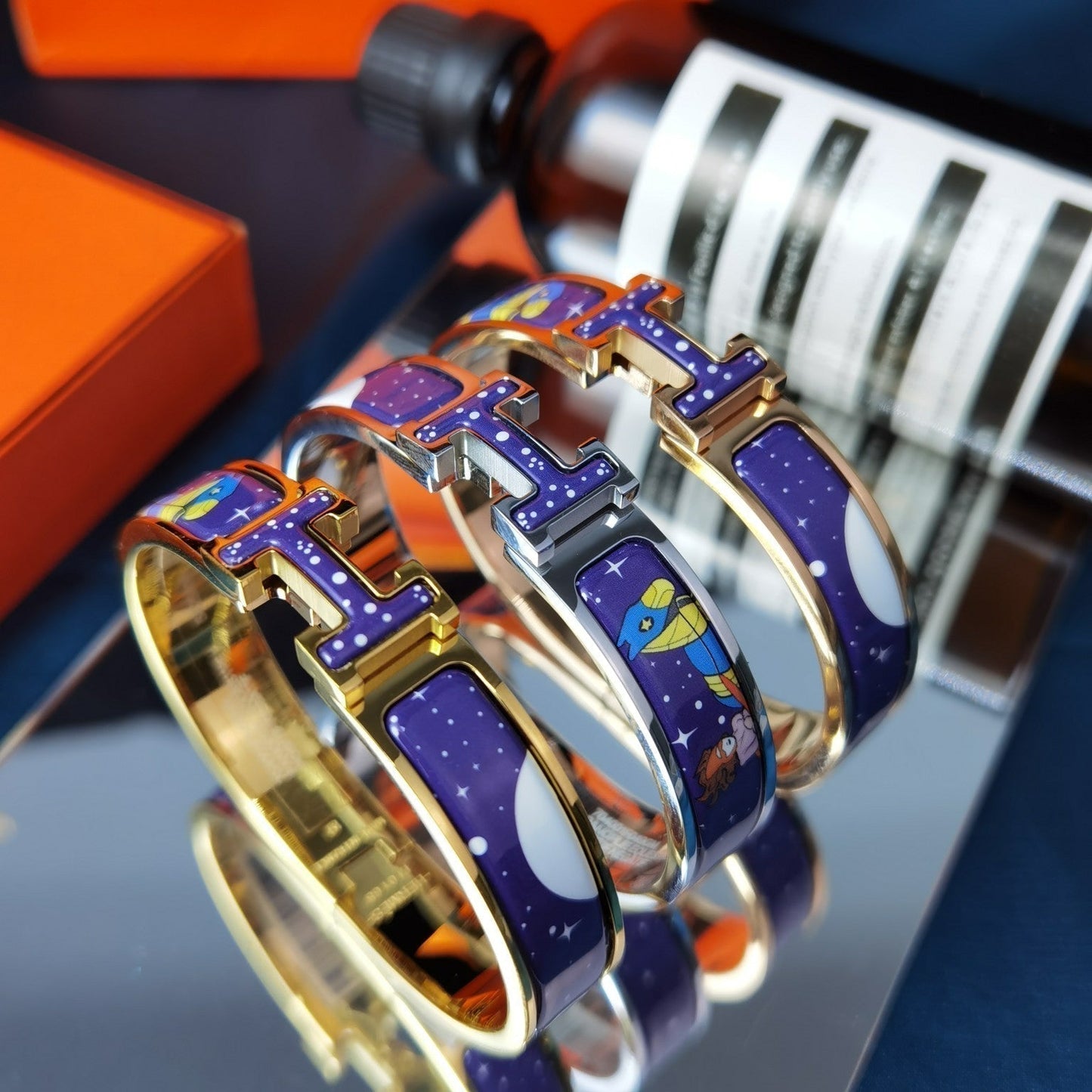 [Kincade Jewelery]H STAR AND MOON BRACELET 12MM