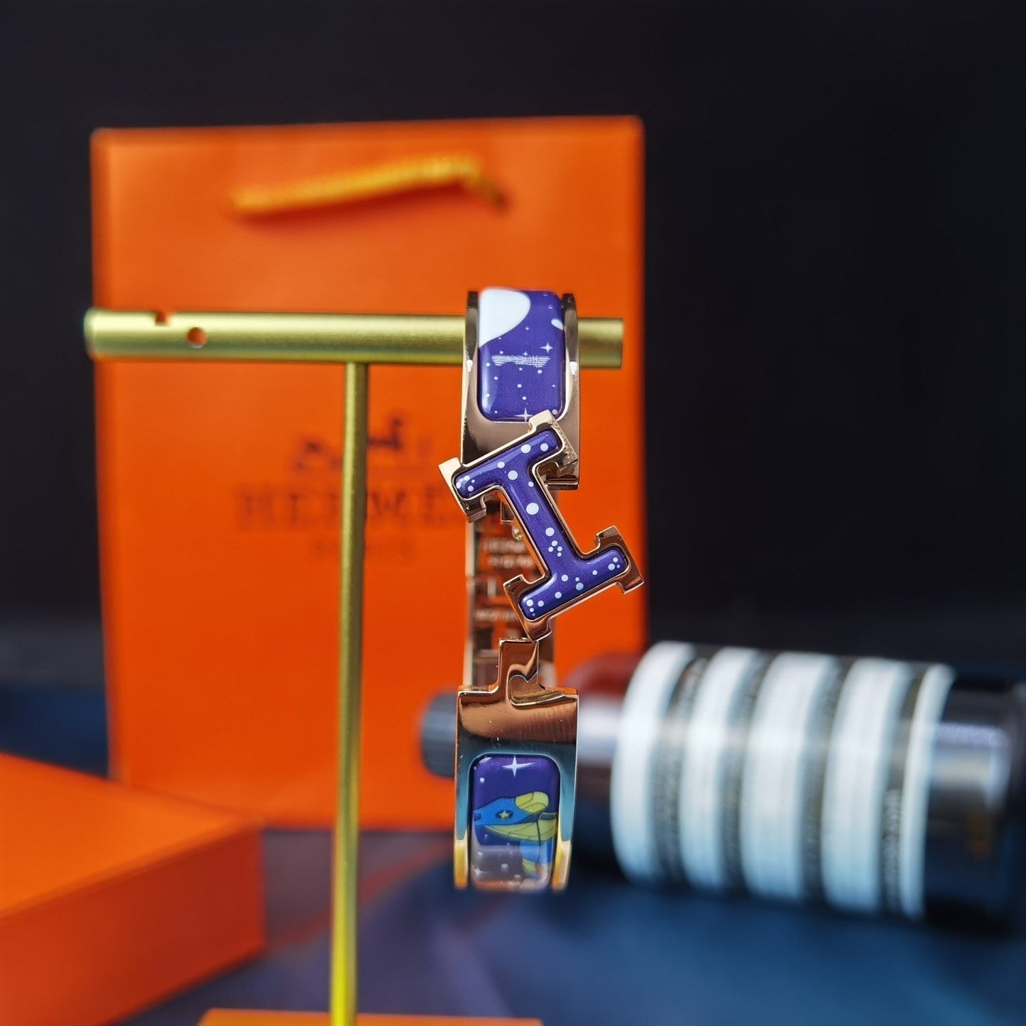 [Kincade Jewelery]H STAR AND MOON BRACELET 12MM