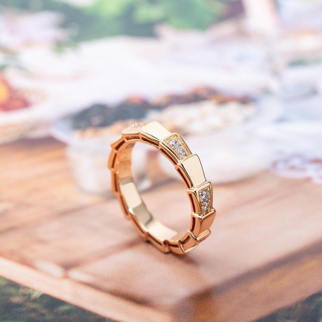 [Kincade Jewelery]SERPENTI RING PINK GOLD  3MM
