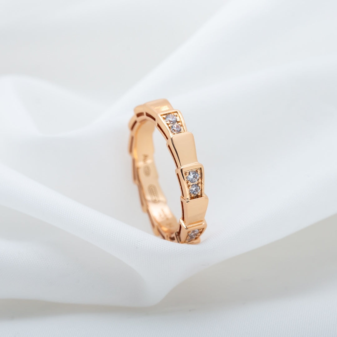 [Kincade Jewelery]SERPENTI RING PINK GOLD  3MM