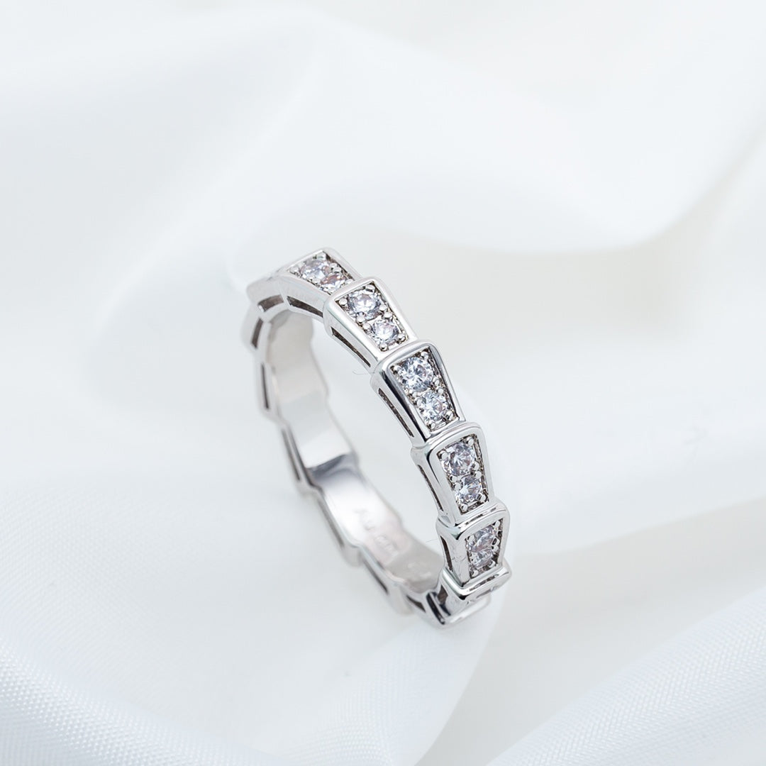 [Kincade Jewelery]SERPENTI RING SILVER DIAMOND PAVED 3MM