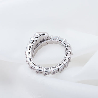 [Kincade Jewelery]SERPENTI RING SILVER DIAMOND PAVED 4MM