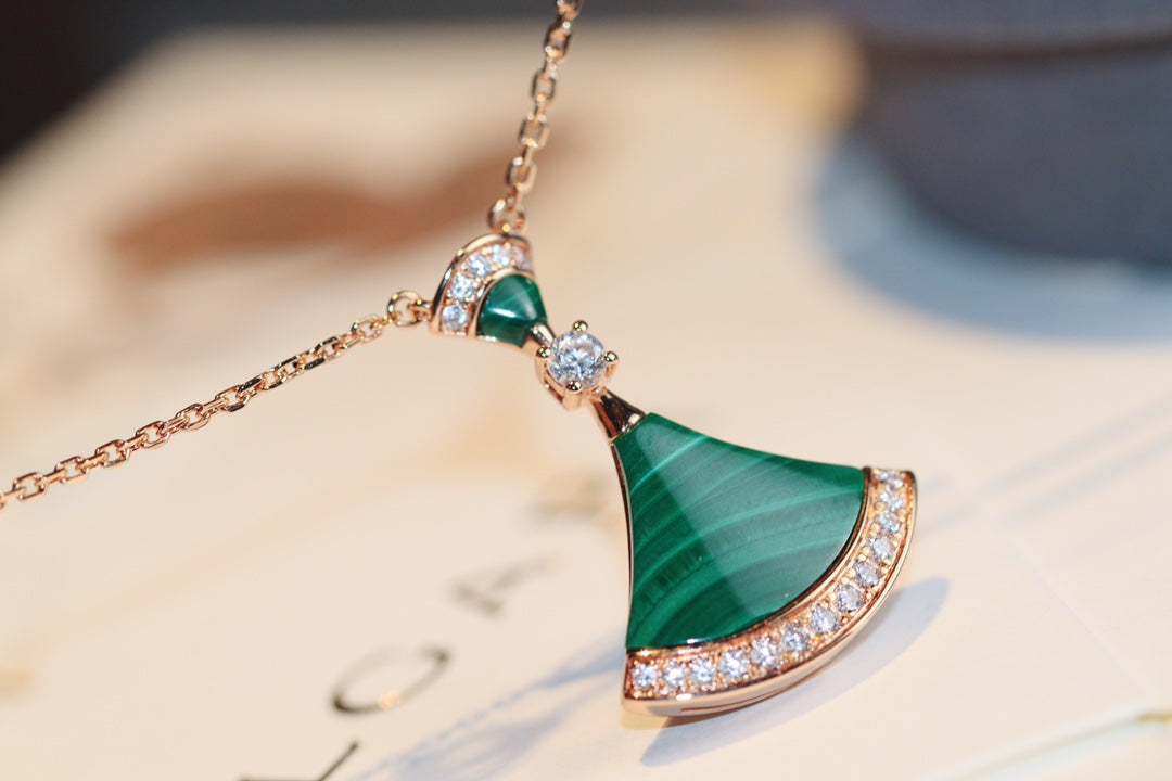 [Kincade Jewelery]DREAM NECKLACE MALACHITE DIAMOND