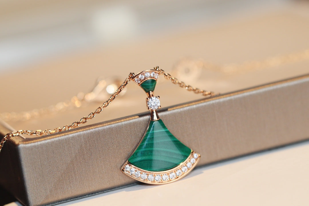 [Kincade Jewelery]DREAM NECKLACE MALACHITE DIAMOND