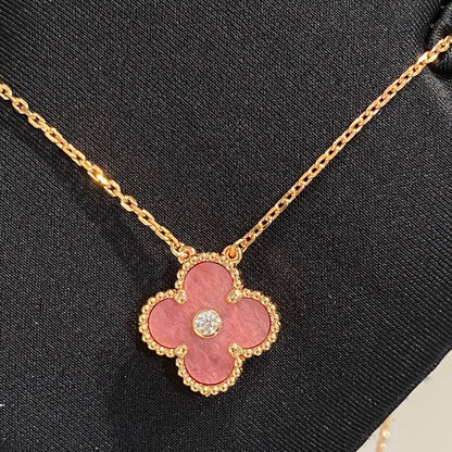 [Kincade Jewelery]Kincade 15MM DIAMOND RHODONITE NECKLACE