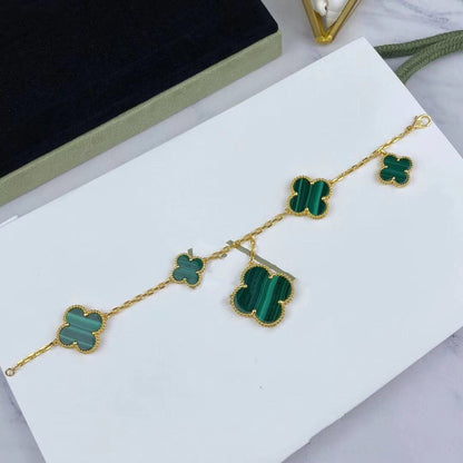 [Kincade Jewelery]MAGIC Kincade MALACHITE GOLD BRACELET 5 MOTIFS