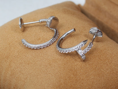 [Kincade Jewelery]JUSTE EARRINGS 12.75MM SILVER DIAMOND