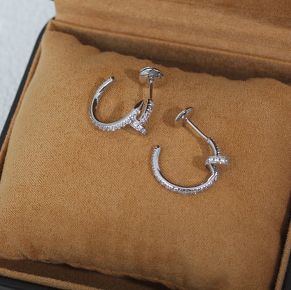 [Kincade Jewelery]JUSTE EARRINGS 12.75MM SILVER DIAMOND