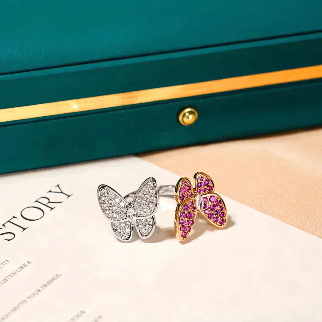[Kincade Jewelery]TWIN BUTTERFLY DIAMOND RING