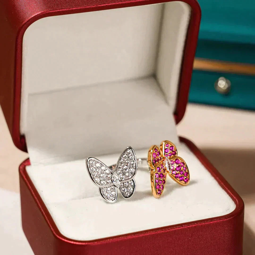 [Kincade Jewelery]TWIN BUTTERFLY DIAMOND RING