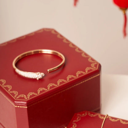 [Kincade Jewelery]PANTHERE ROSE GOLD DIAMOND OPEN BRACELET