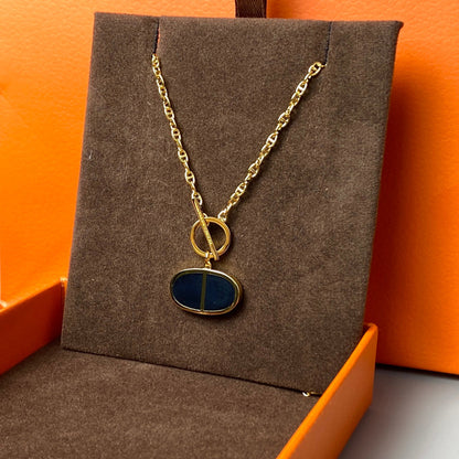 [Kincade Jewelery]CHAINE VERSO BLACK CERAMIC NECKLACE
