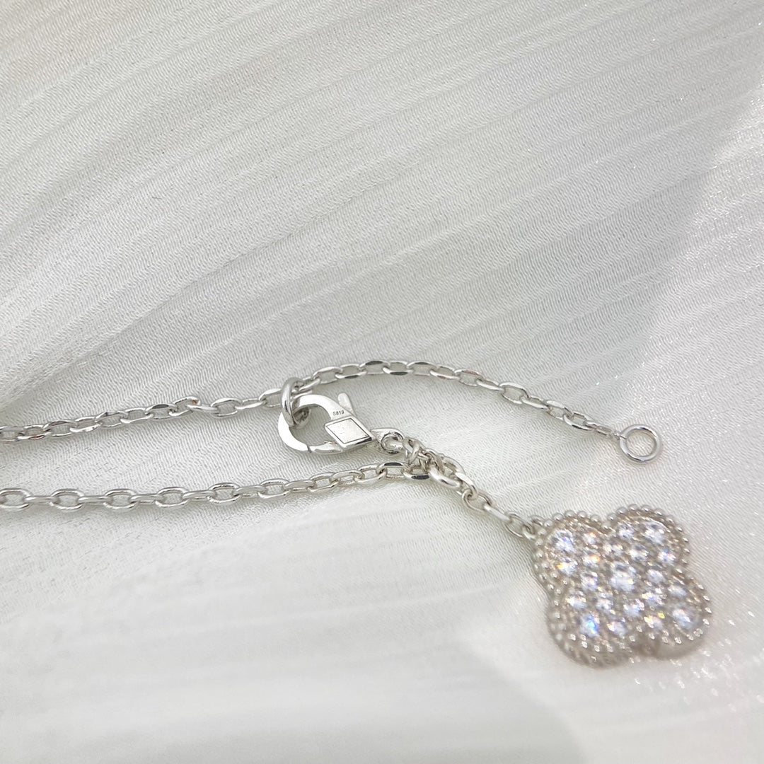 [Kincade Jewelery]Kincade 5 MOTIFS SILVER DIAMONDS NECKLACE