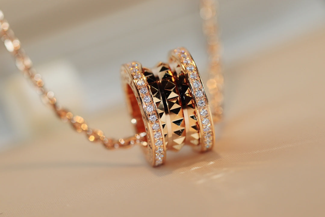 [Kincade Jewelery]ZERO 1 ROCK PEDANT PINK GOLD NECKLACE