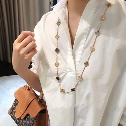 [Kincade Jewelery]Kincade 20 MOTIFS DARK MOP DIAMOND  NECKLACE