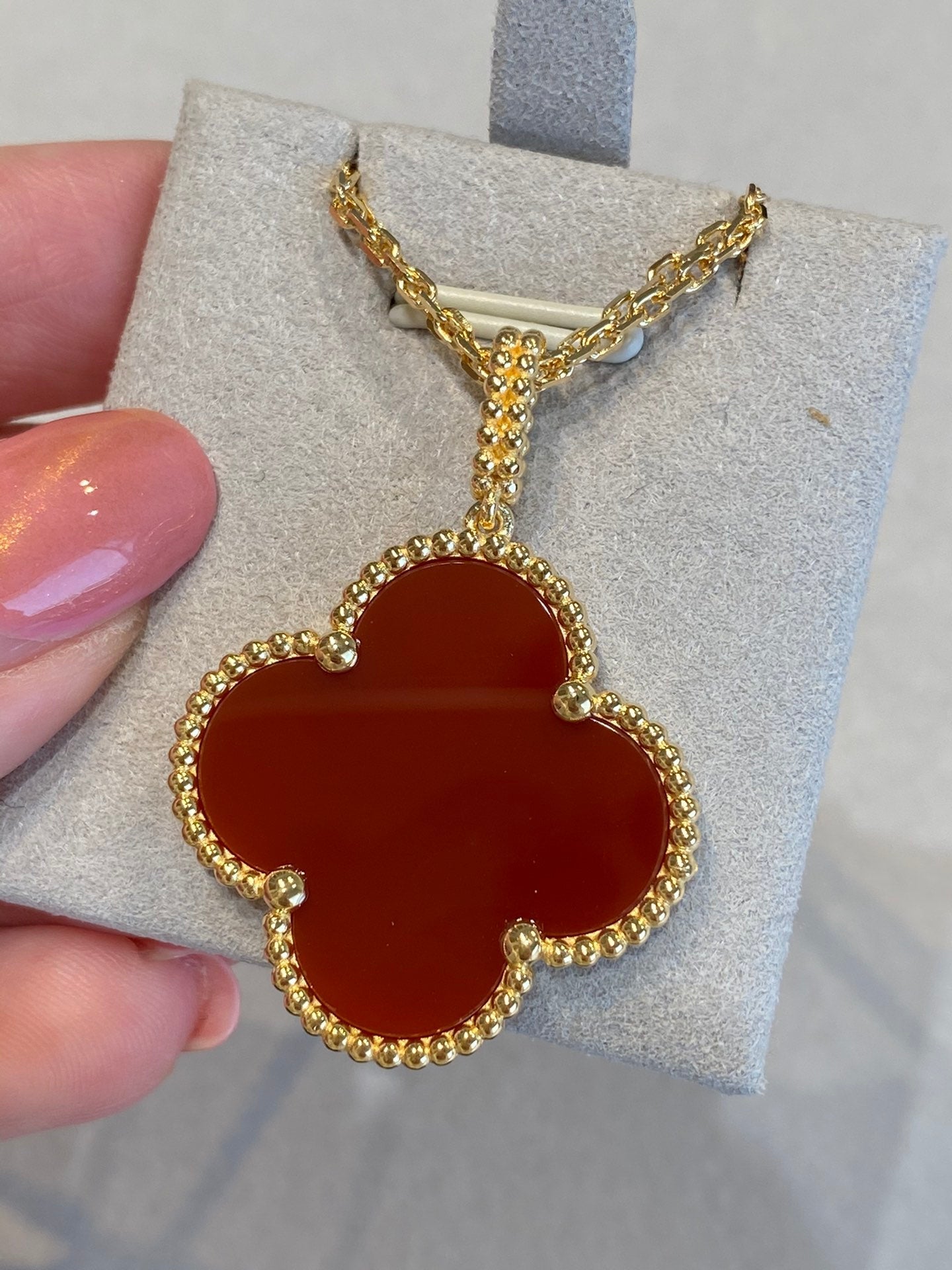 [Kincade Jewelery]Kincade 25MM NECKLACE GOLD CARNELIAN