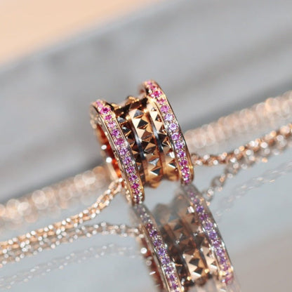 [Kincade Jewelery]ZERO 1 ROCK PINK GOLD PINK DIAMOND NECKLACE
