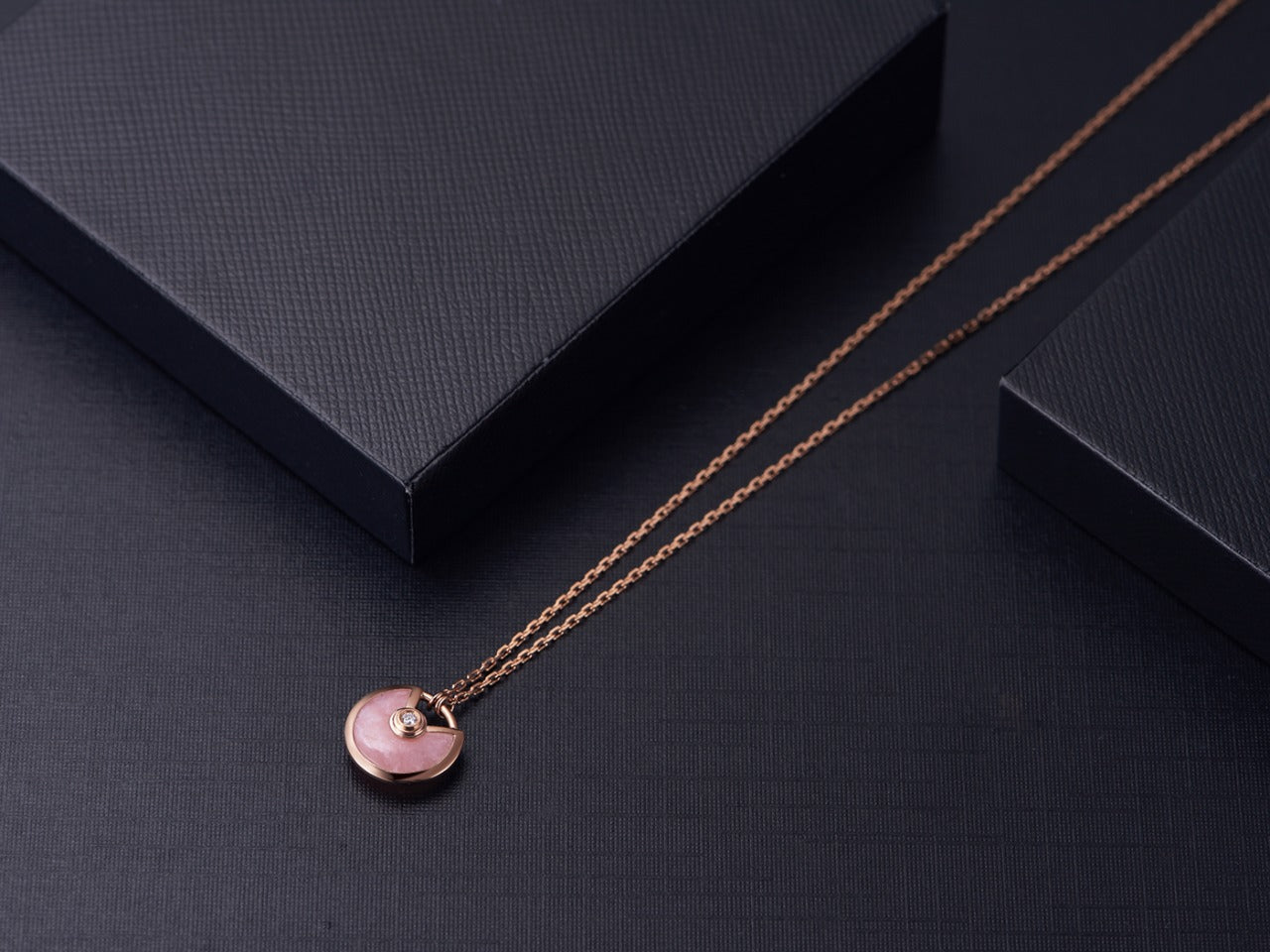 [Kincade Jewelery]AMULETTE ROSE GOLD PINK MOP NECKLACE