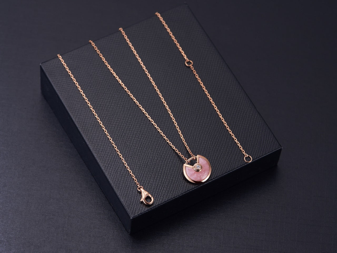 [Kincade Jewelery]AMULETTE ROSE GOLD PINK MOP NECKLACE