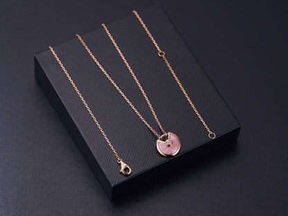 [Kincade Jewelery]AMULETTE ROSE GOLD PINK MOP NECKLACE