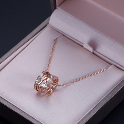 [Kincade Jewelery]ZERO 1 PINK GOLD DIAMOND OPEN NECKLACE