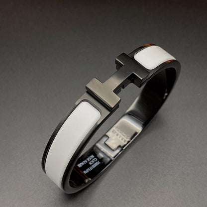 [Kincade Jewelery]H BRACELET 12MM BLACK WHITE CERAMIC
