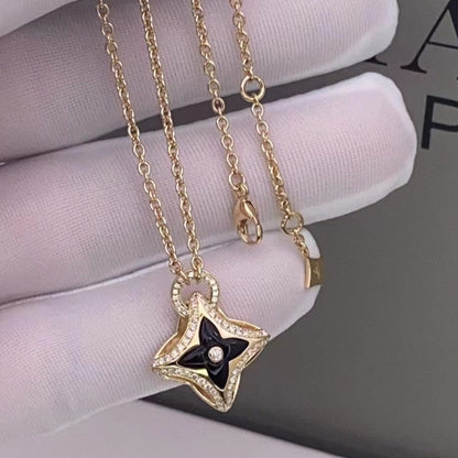 [Kincade Jewelery]STAR PEDANT PINK GOLD DIAMOND NECKLACE