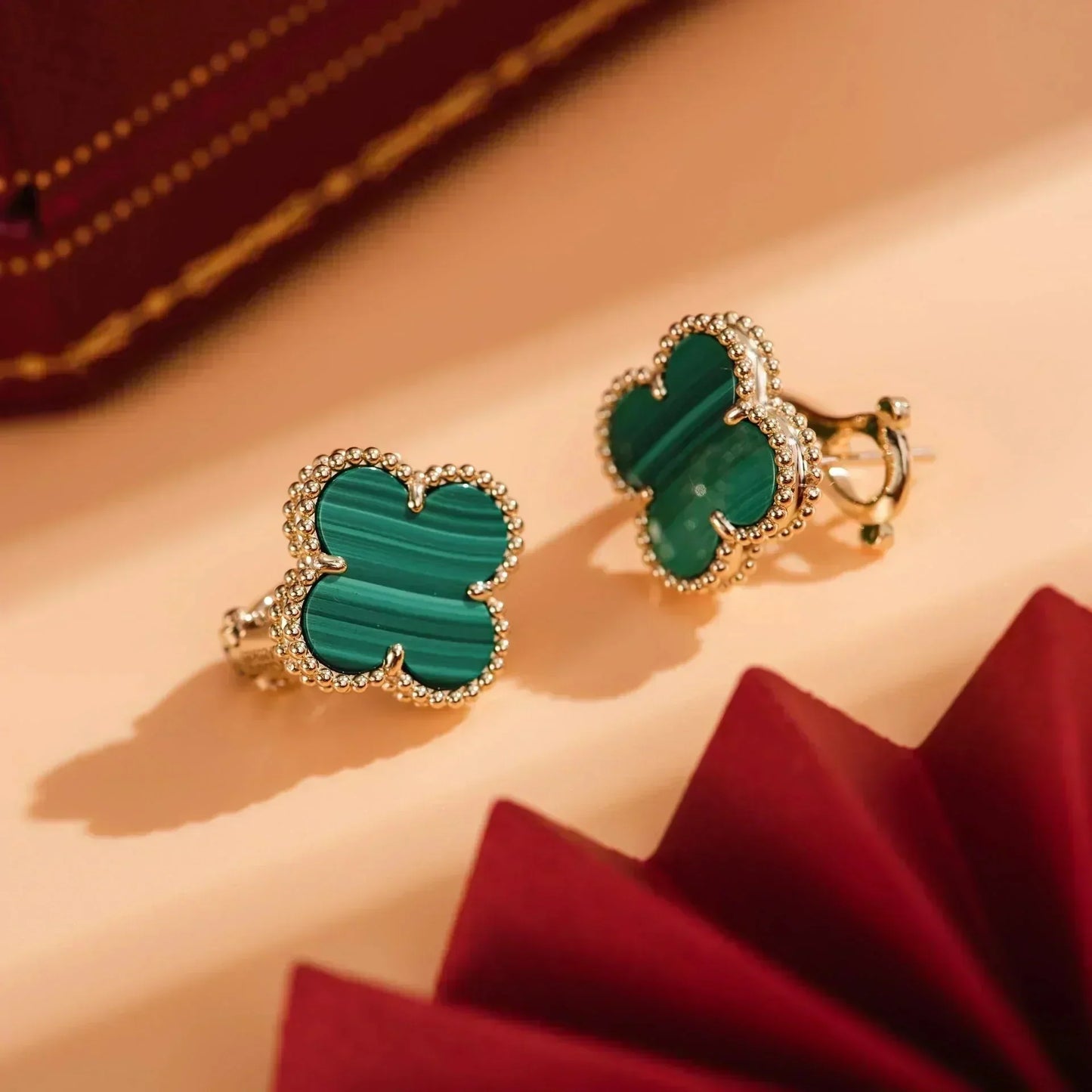 [Kincade Jewelery]Kincade MEDIUM 1 MOTIFS MALACHITE  EARRINGS