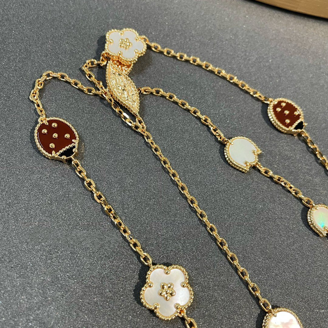 [Kincade Jewelery]LUCKY SPRING 15 MOTIFS GOLD NECKLACE