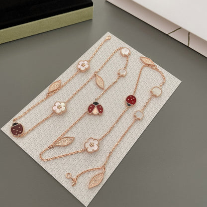 [Kincade Jewelery]LUCKY SPRING 15 MOTIFS ROSE GOLD NECKLACE