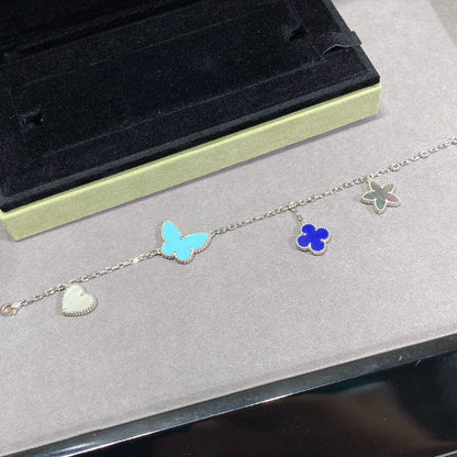 [Kincade Jewelery]LUCKY SPRING SILVER BRACELET 4 MOTIF