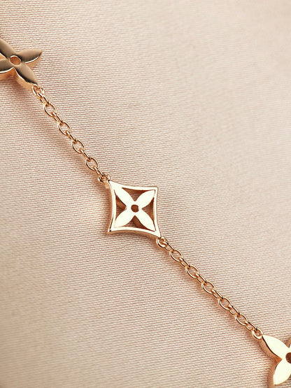 [Kincade Jewelery]STAR AND SUN 7 MOTIFS GOLD BRACELET