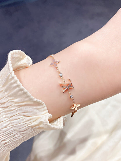 [Kincade Jewelery]STAR AND SUN 7 MOTIFS GOLD BRACELET