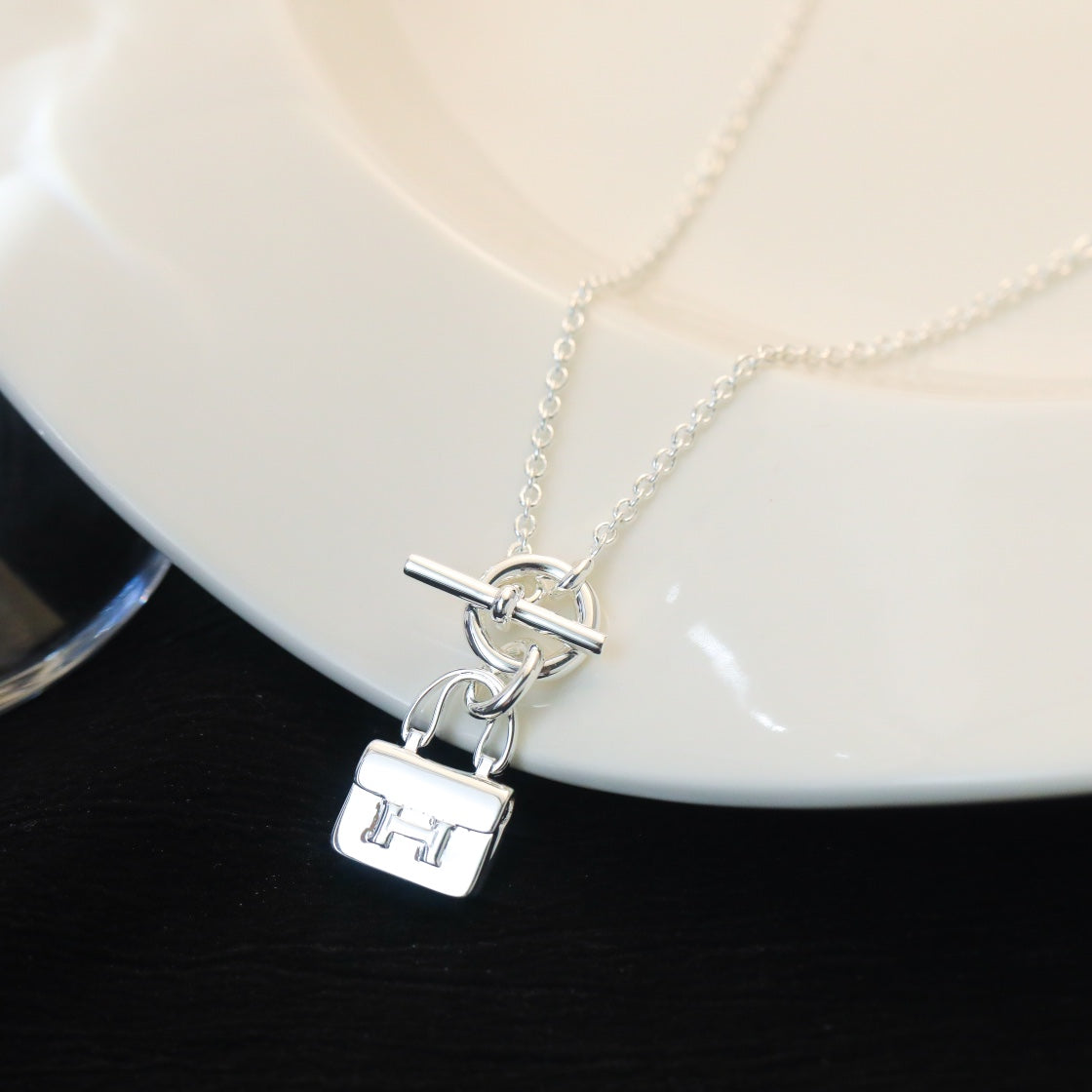 [Kincade Jewelery]POP H PEDANT SILVER NECKLACE