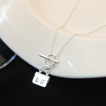[Kincade Jewelery]POP H PEDANT SILVER NECKLACE