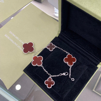 [Kincade Jewelery]Kincade 5 MOTIFS SIVLER CARNELIAN BRACELET