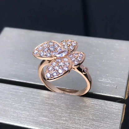 [Kincade Jewelery]BUTTERFLY PINK GOLD DIAMOND RING