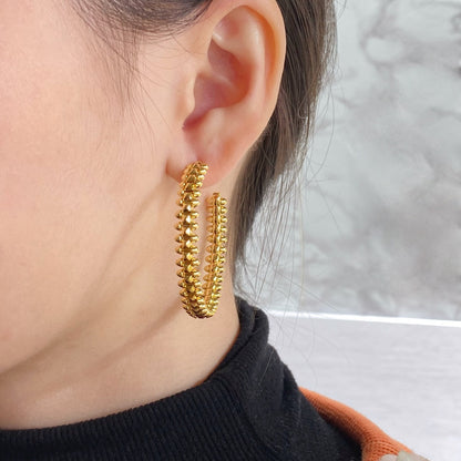 [Kincade Jewelery]CLASH LARGE HOOP EARRINGS