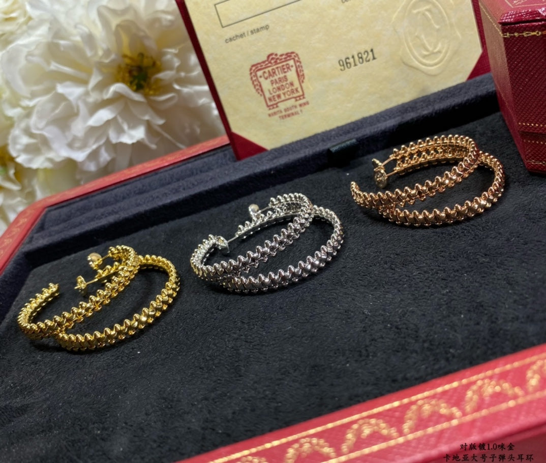 [Kincade Jewelery]CLASH LARGE HOOP EARRINGS