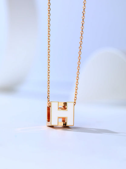 [Kincade Jewelery]H CAGE PINK GOLD NECKLACE