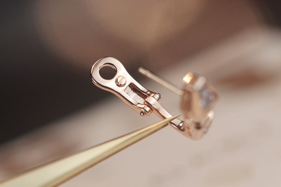 [Kincade Jewelery]SERPENT PINK GOLD DIAMOND EARRINGS