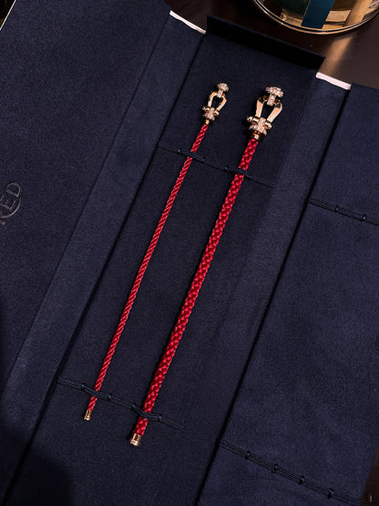 [Kincade Jewelery]FORCE 10 HALF DIAMOND PINK GOLD RED CORDERI LARGE AND MEDIUM MODEL