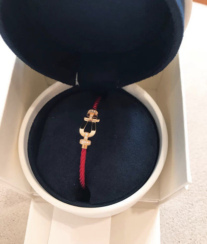 [Kincade Jewelery]FORCE 10 HALF DIAMOND PINK GOLD RED CORDERI LARGE AND MEDIUM MODEL