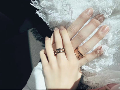 [Kincade Jewelery]ZERO 1 ROCK BLACK CERAMIC PINK GOLD LARGE MODEL