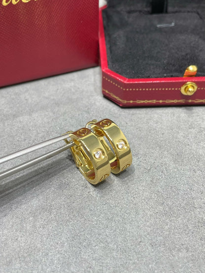 [Kincade Jewelery]LOVE 5.5MM 1 DIAMOND EARRINGS